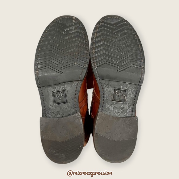 $389 Veronica Tanker Cognac Brown Real Leather Strappy Belted Moto Combat Boots - Picture 11 of 14